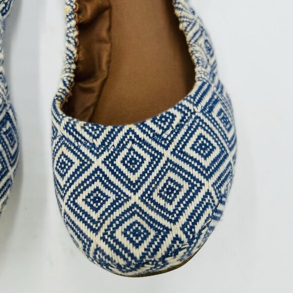 Lucky Brand Erin Women's Size 7.5B Flats Shoes Slip On Ballet Blue Aztec Print - Picture 3 of 8